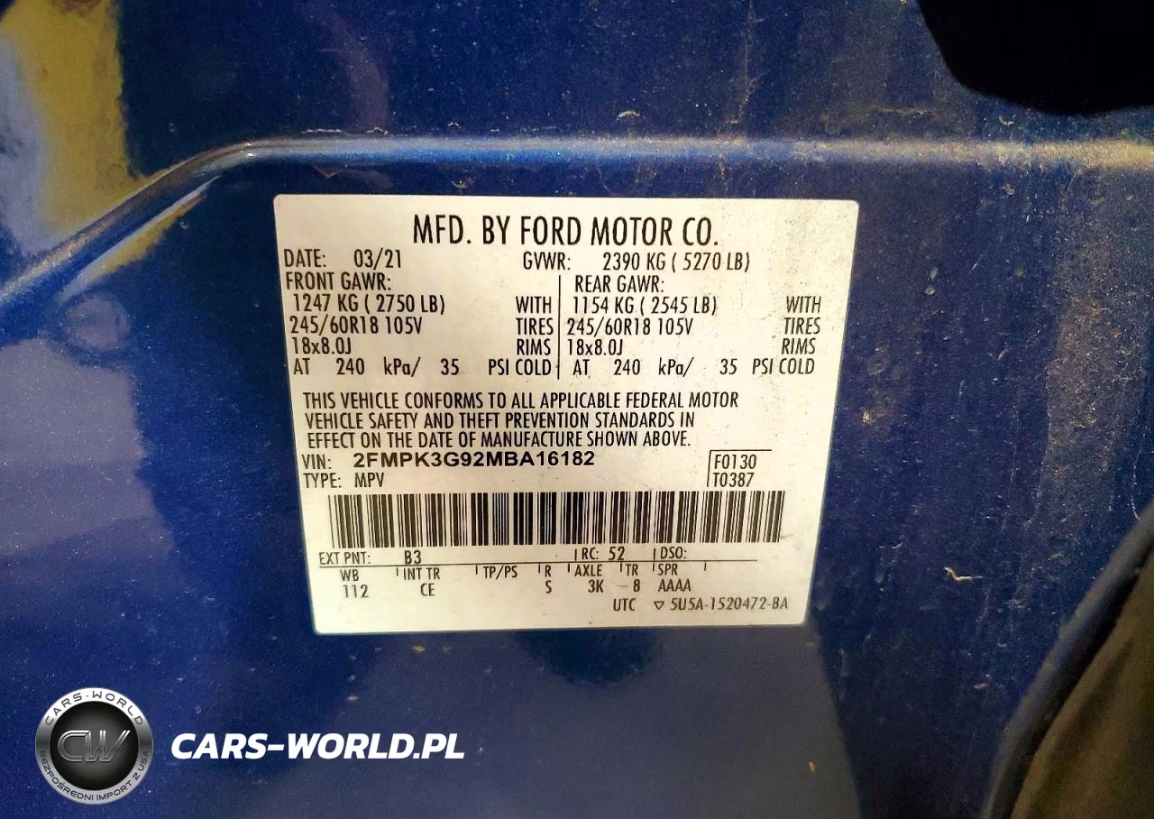 2021 Ford Edge Se VIN:2FMPK3G92MBA16182 - 13