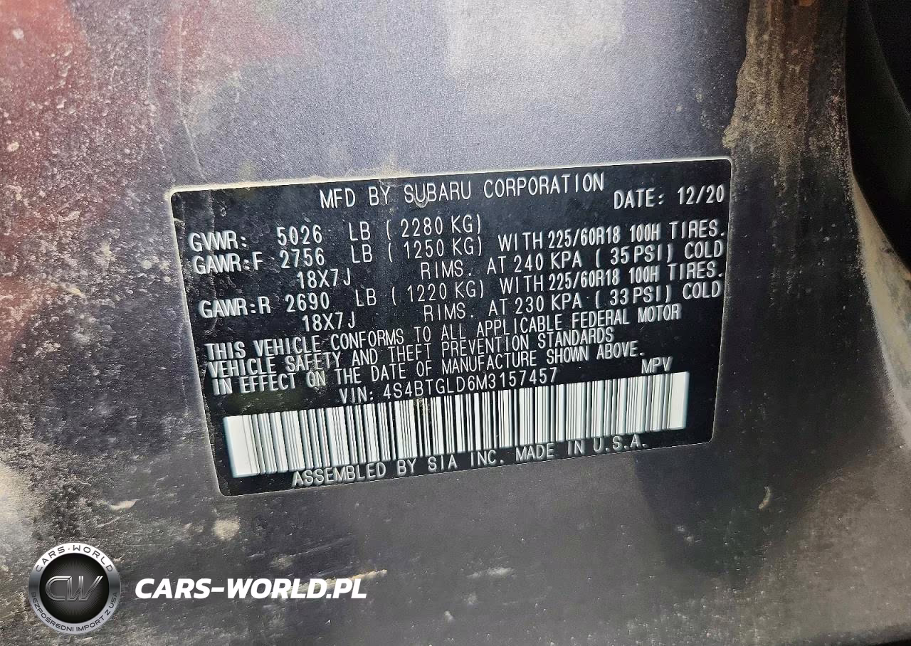 2021 Subaru Outback Onyx Edition Xt VIN:4S4BTGLD6M3157457 - 13
