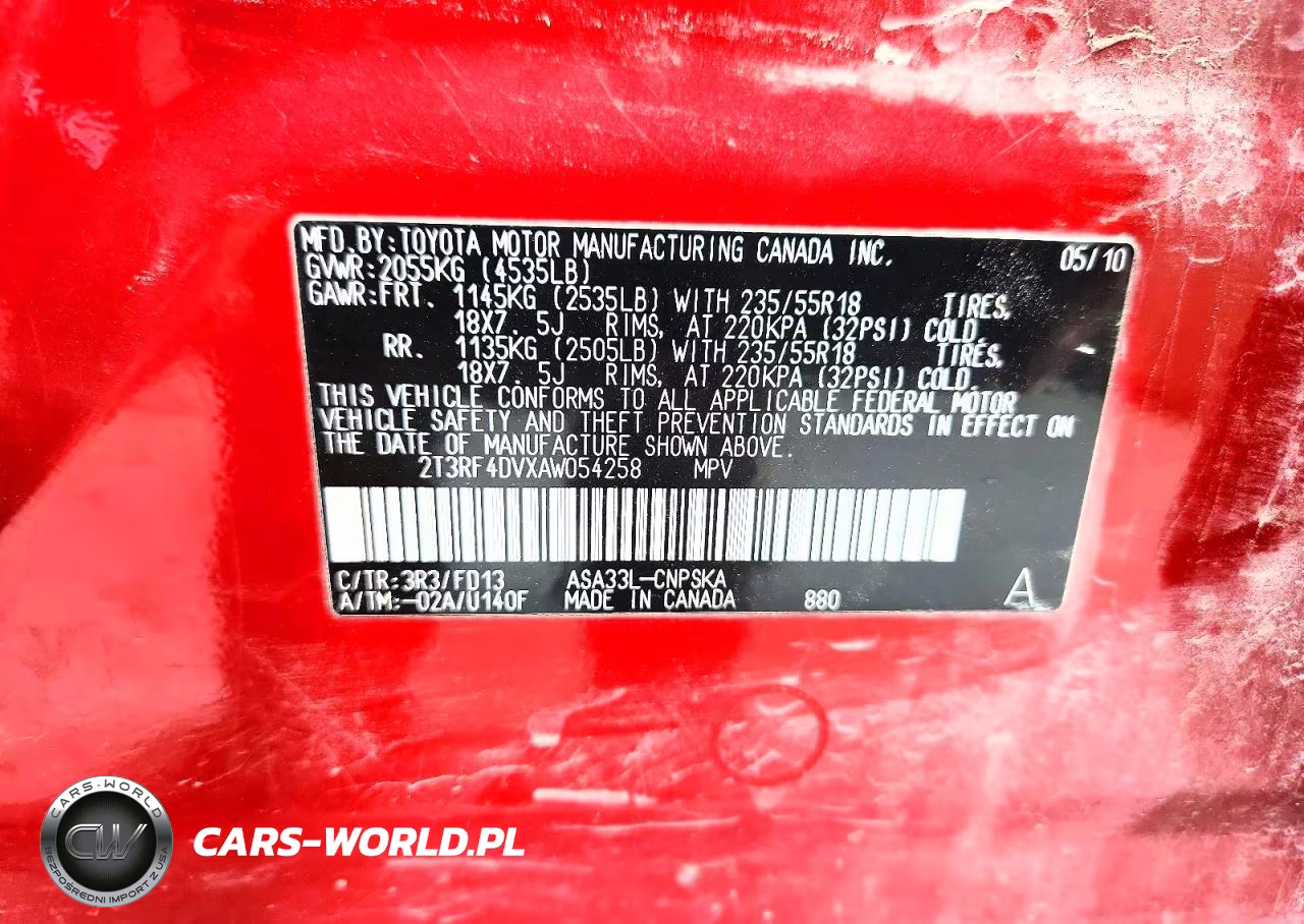 2010 Toyota Rav4 Sport VIN:2T3RF4DVXAW054258 - 13