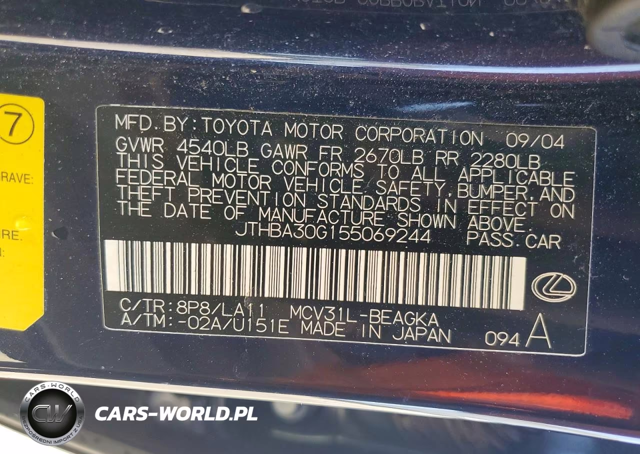 2005 Lexus Es 330 Base VIN:JTHBA30G155069244 - 12