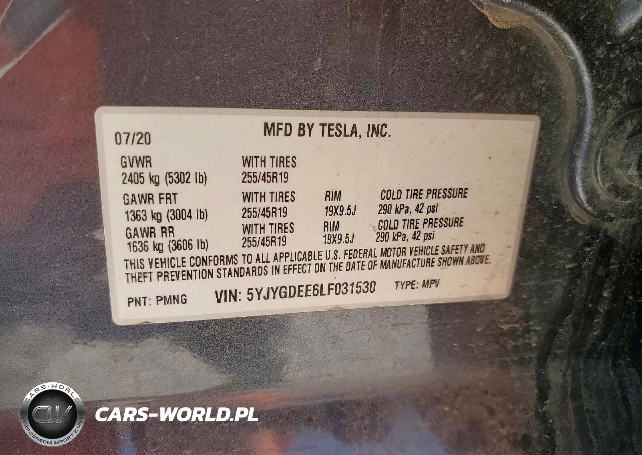 2020 Tesla Model Y VIN:5YJYGDEE6LF031530 - 12