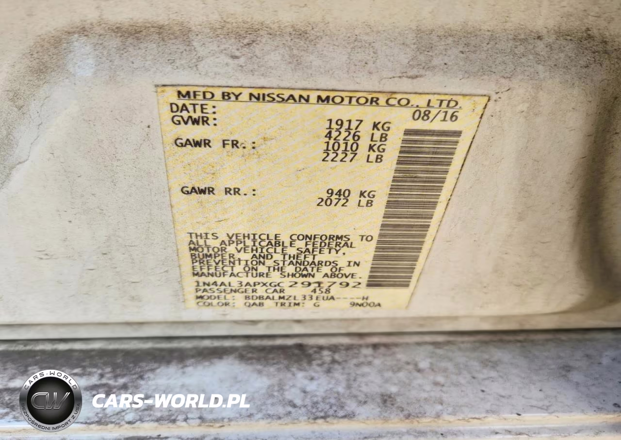 2016 Nissan Altima 2.5 Sv VIN:1N4AL3APXGC291792 - 12