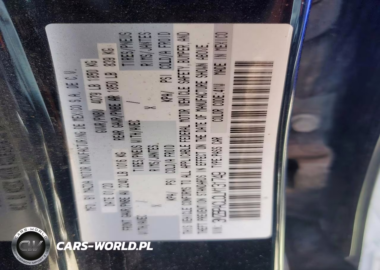 2020 Mazda 3 Select VIN:3MZBPACL0LM131749 - 12