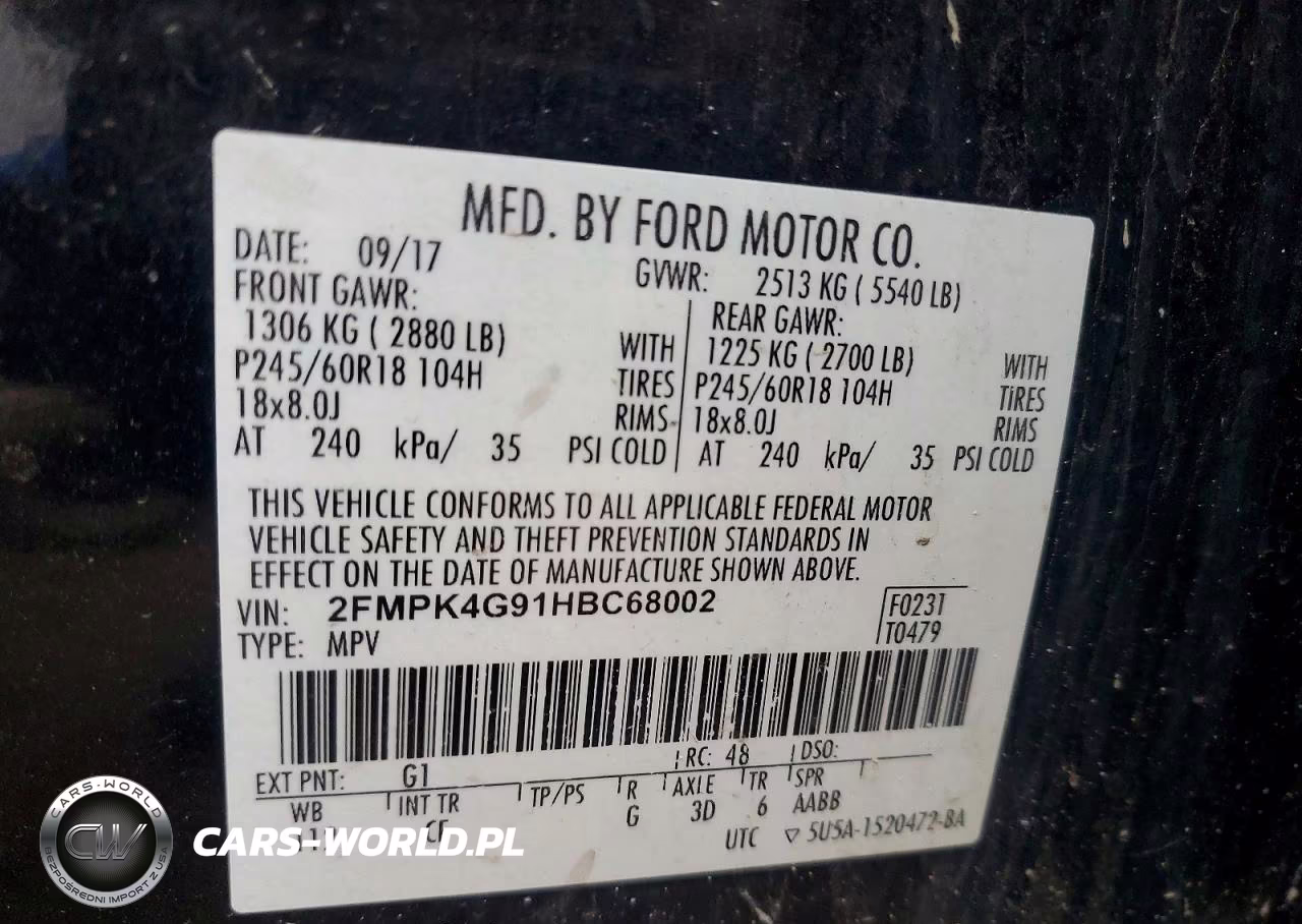 2017 Ford Edge Se VIN:2FMPK4G91HBC68002 - 13
