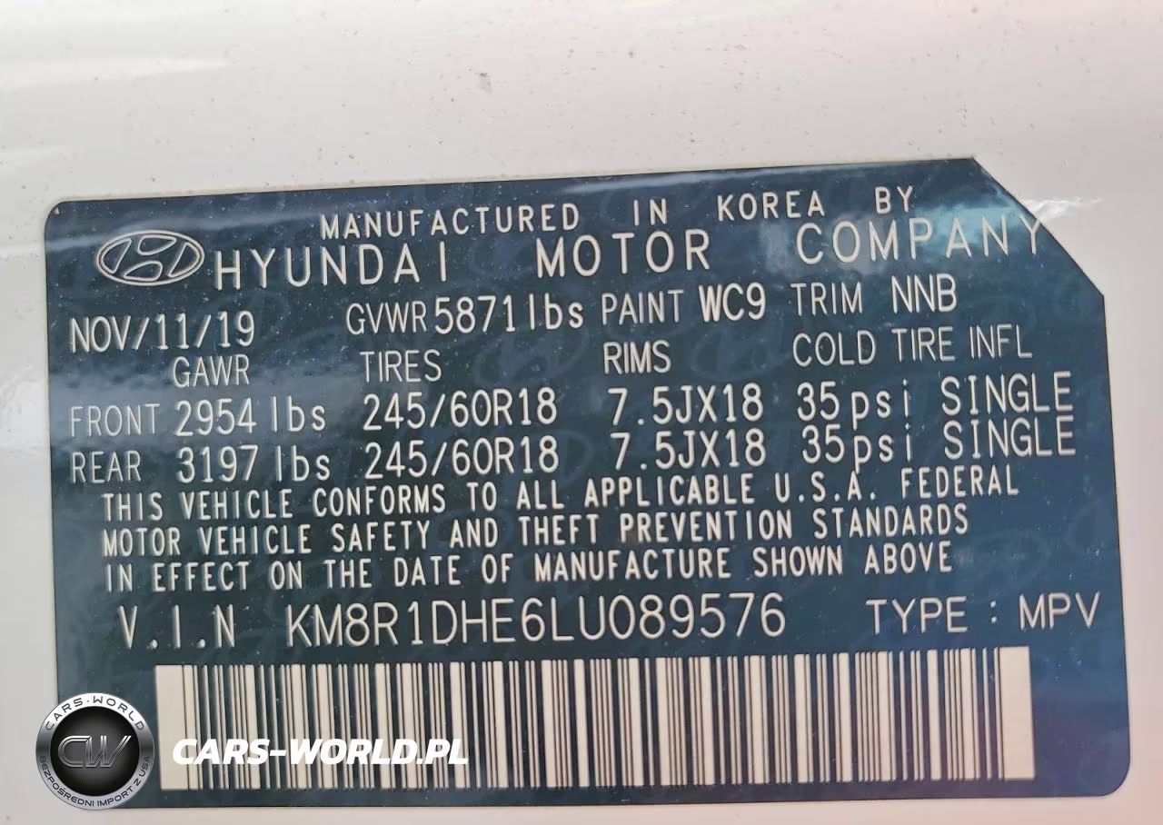 2020 Hyundai Palisade Se VIN:KM8R1DHE6LU089576 - 13