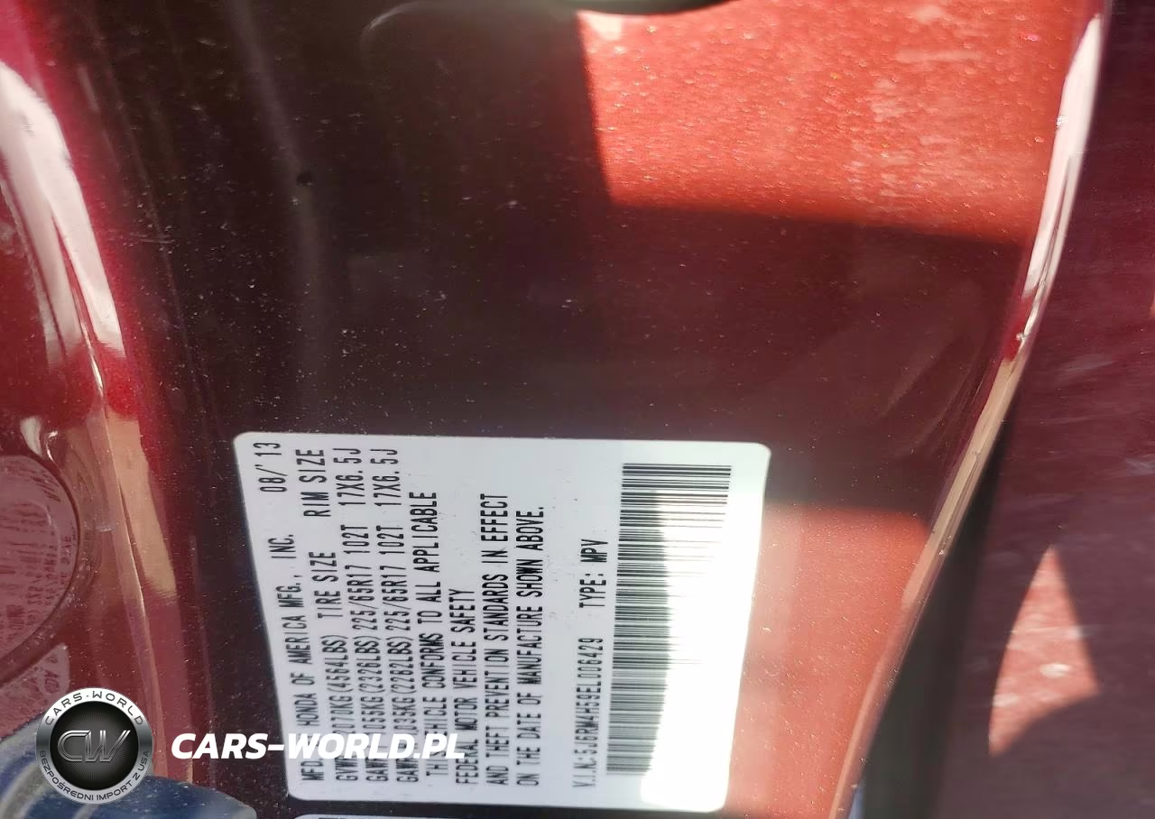 2014 Honda Cr-V VIN:5J6RM4H59EL006429 - 12