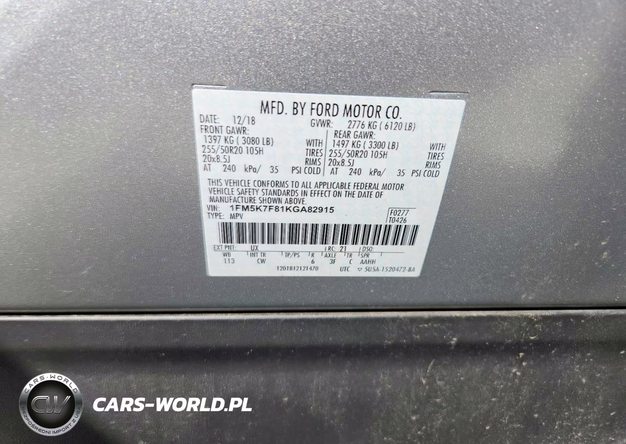 2019 Ford Explorer Limited VIN:1FM5K7F81KGA82915 - 14