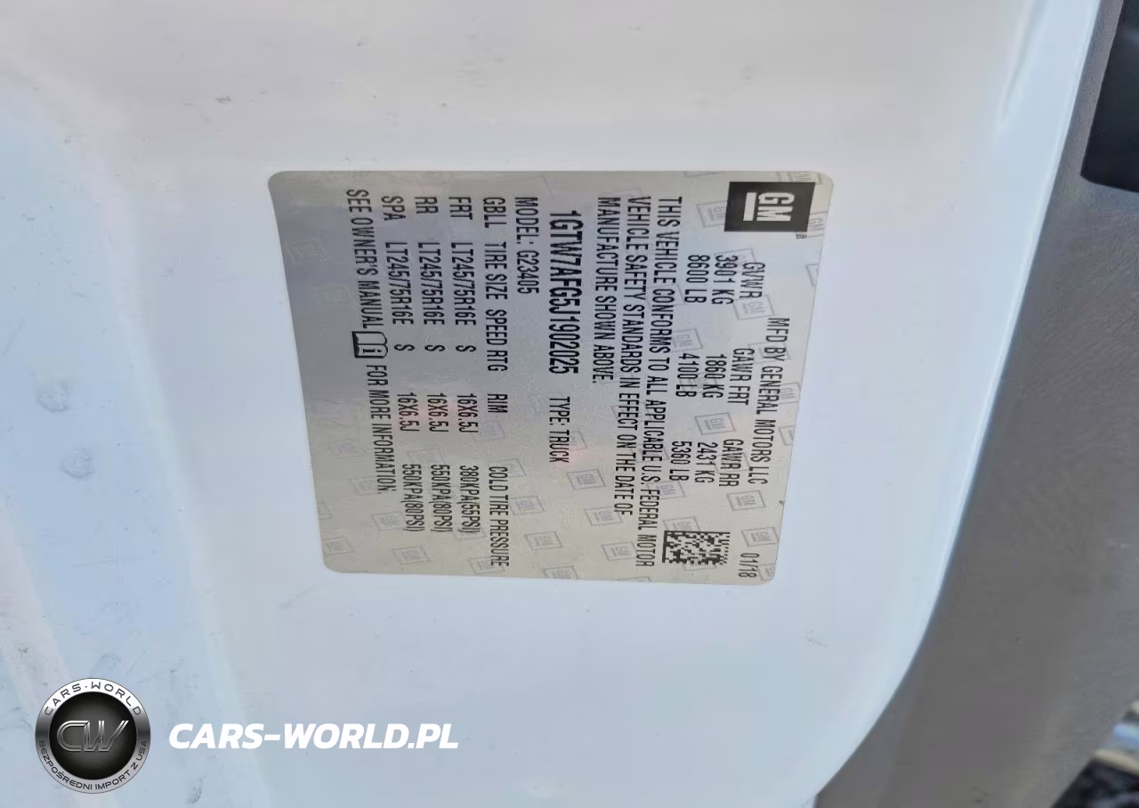 2018 GMC Savana 2500 Cargo Delivery Van VIN:1GTW7AFG5J1902025 - 13