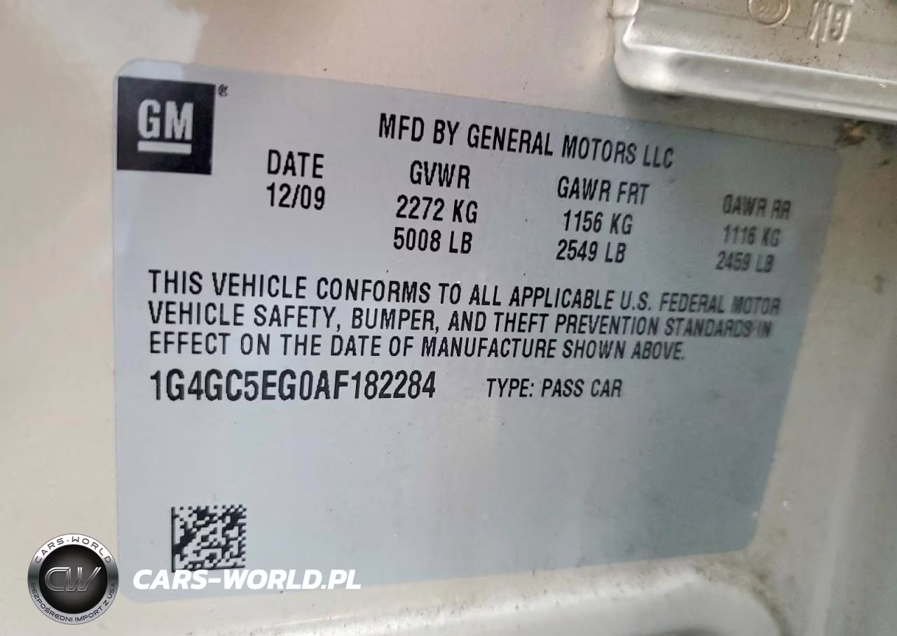 2010 Buick Lacrosse Cxl VIN:1G4GC5EG0AF182284 - 12
