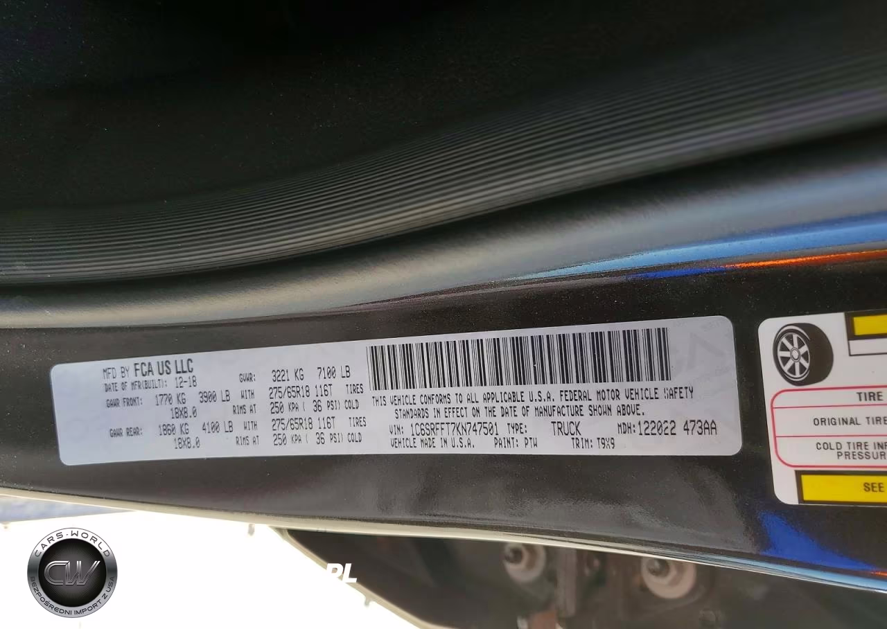 2019 Ram 1500 Big Horn VIN:1C6SRFFT7KN747501 - 12