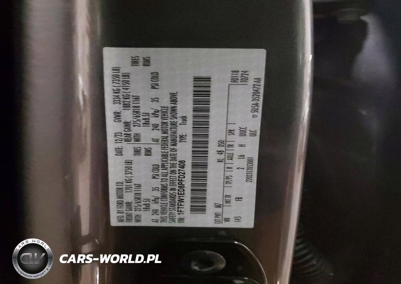 2023 Ford F150 Supercrew VIN:1FTFW1ED8PFD27408 - 12