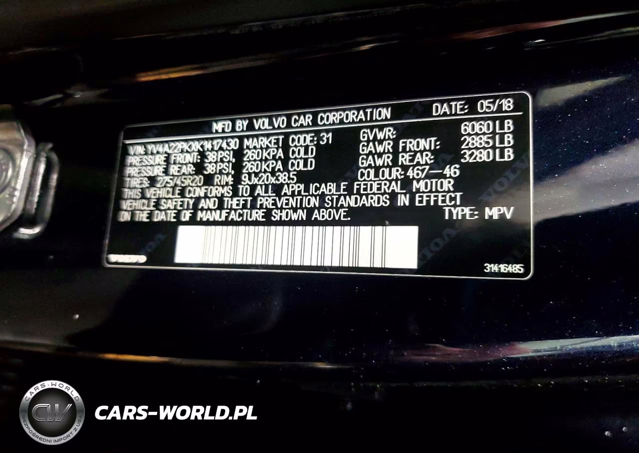2019 Volvo Xc90 T6 Momentum VIN:YV4A22PKXK1417430 - 13