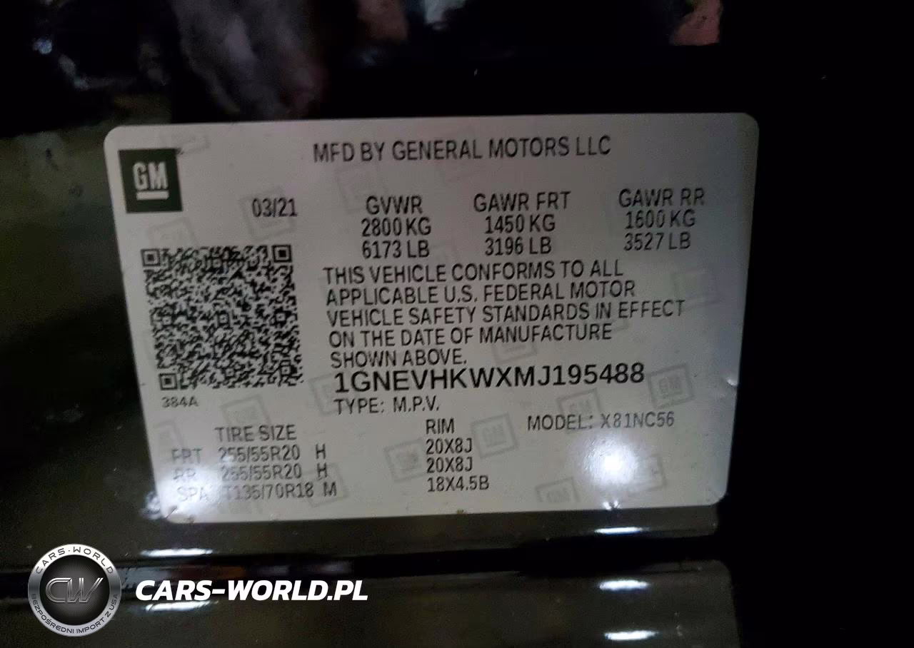 2021 Chevrolet Traverse Lt VIN:1GNEVHKWXMJ195488 - 13