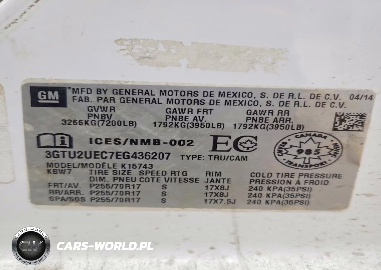 2014 GMC Seirra1500 VIN:3GTU2UEC7EG436207 - 12