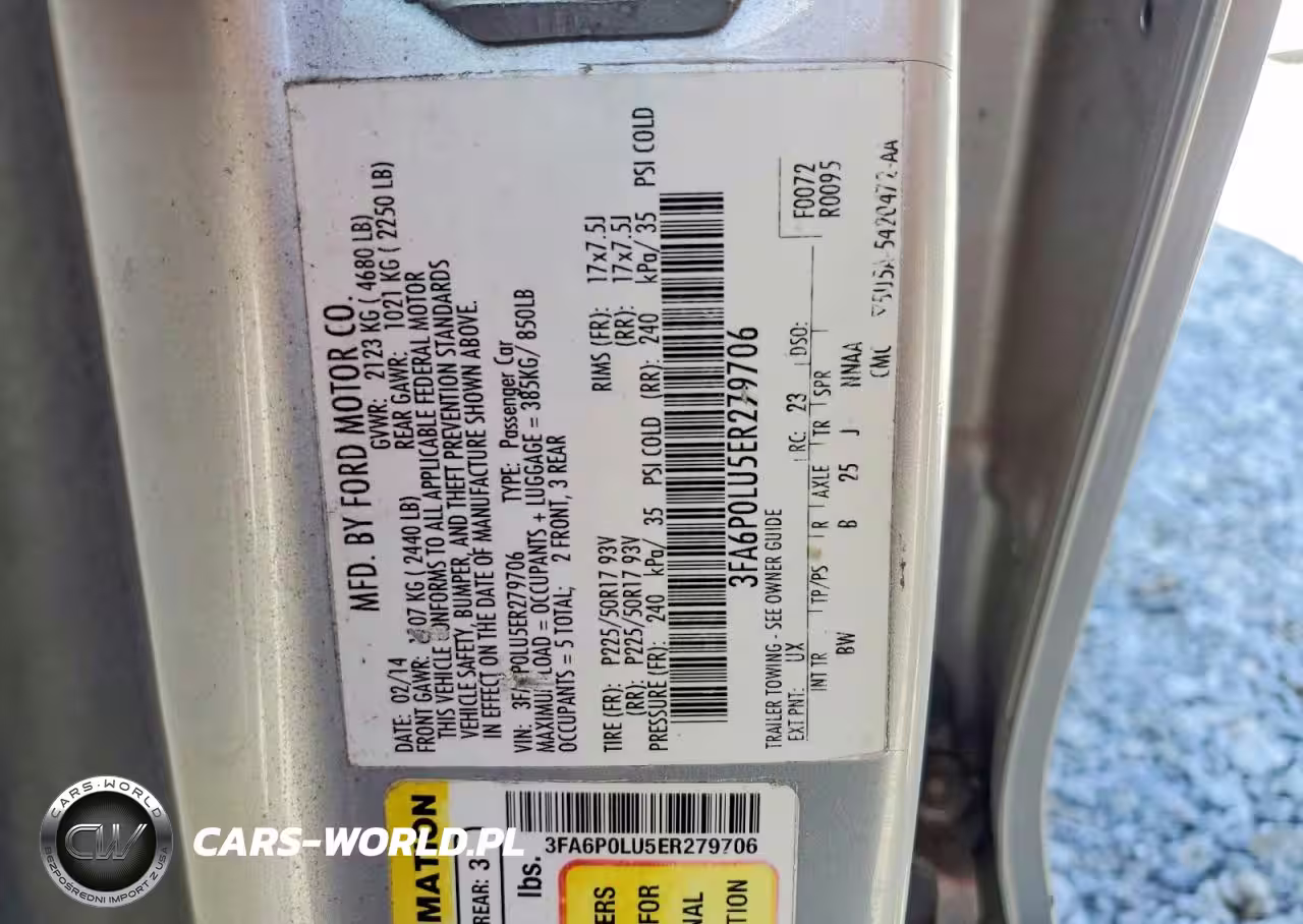 2014 Ford Fusion Se Hybrid VIN:3FA6P0LU5ER279706 - 12