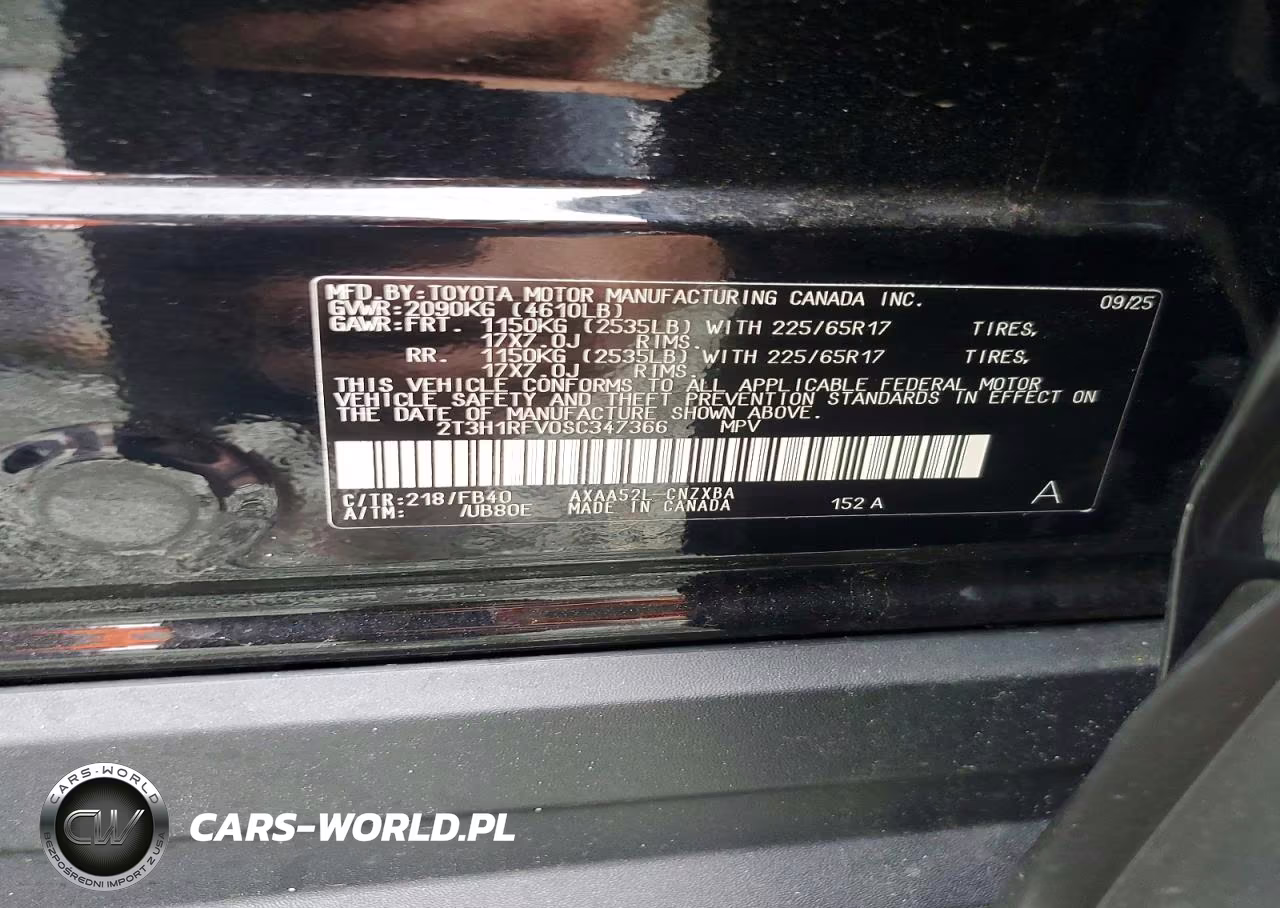 2025 Toyota Rav4 Le VIN:2T3H1RFV0SC347366 - 13