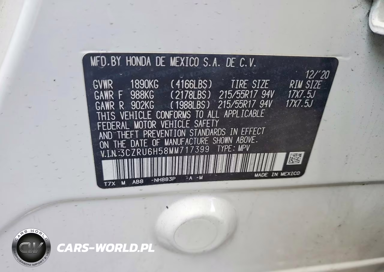2021 Honda Hr-V Ex VIN:3CZRU6H58MM717399 - 13