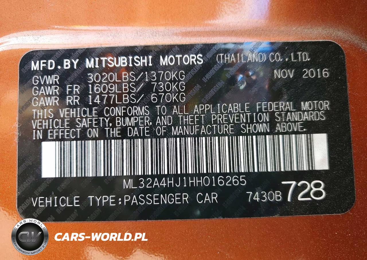 2017 Mitsubishi Mirage Se VIN:ML32A4HJ1HH016265 - 12