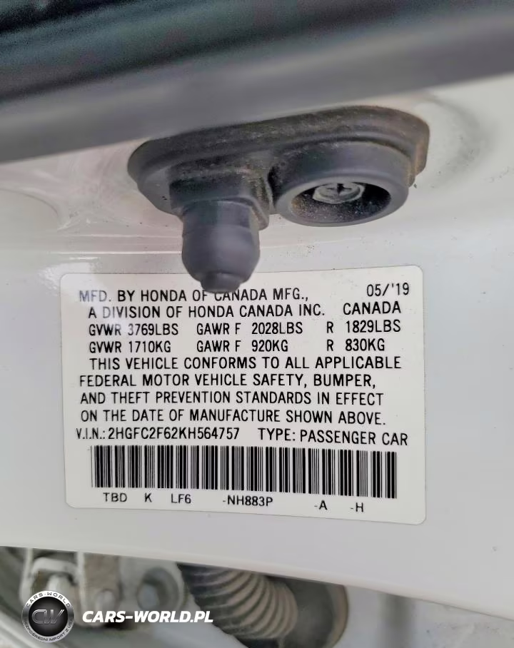 2019 Honda Civic Lx VIN:2HGFC2F62KH564757 - 12
