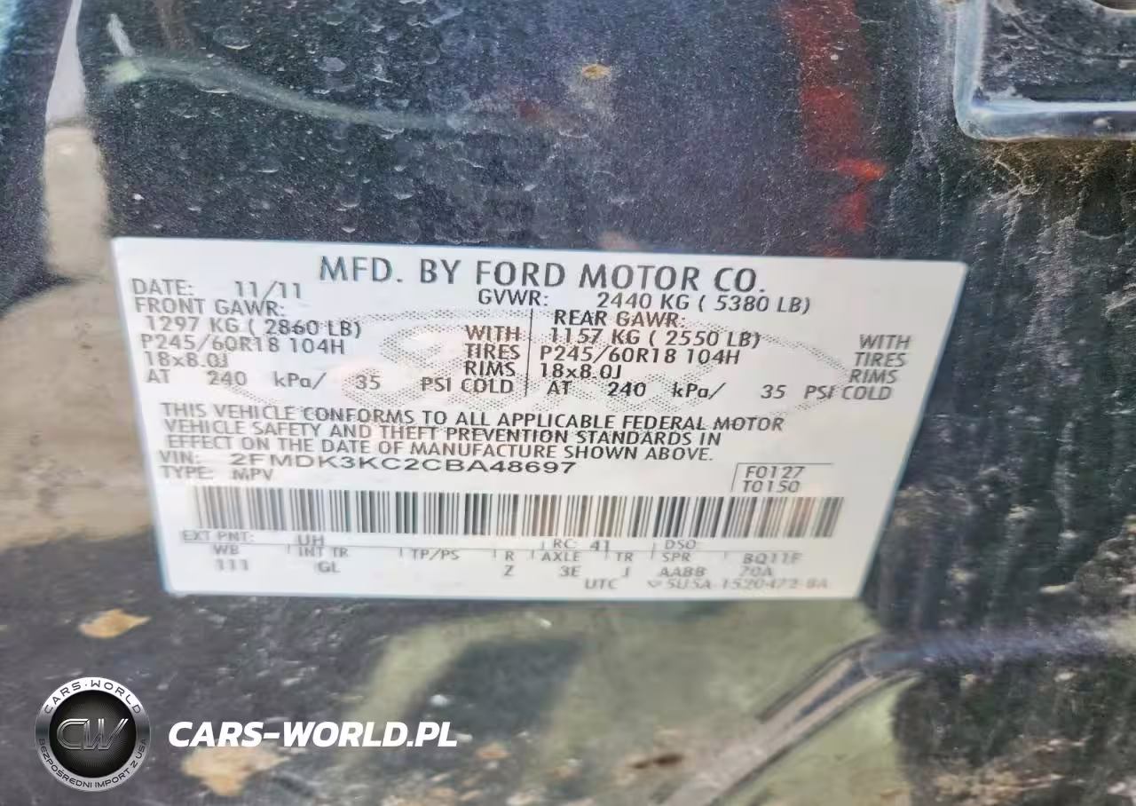 2012 Ford Edge Limited VIN:2FMDK3KC2CBA48697 - 13