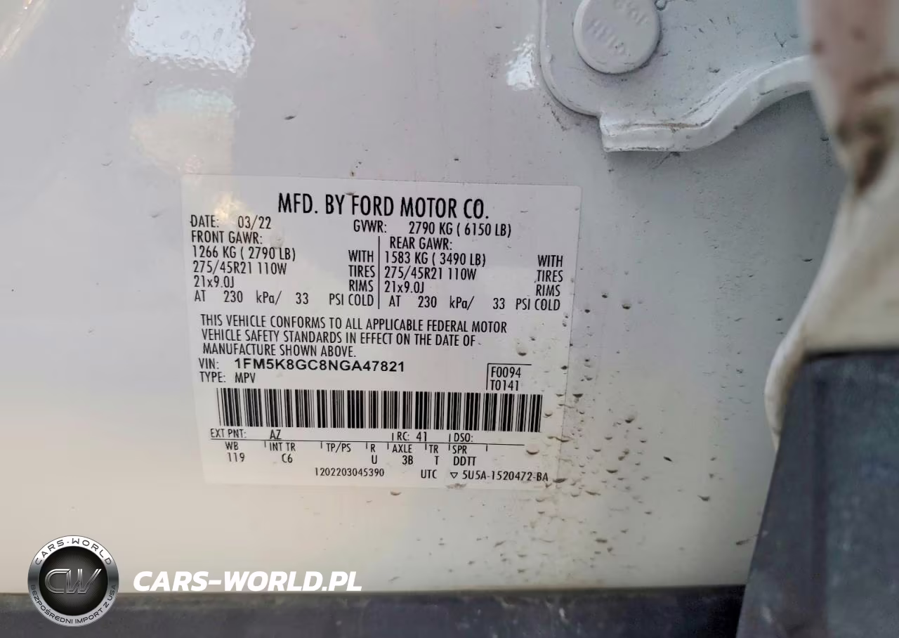 2022 Ford Explorer St VIN:1FM5K8GC8NGA47821 - 12