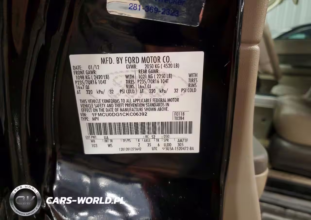 2012 Ford Escape Xlt VIN:1FMCU0DG1CKC06392 - 13
