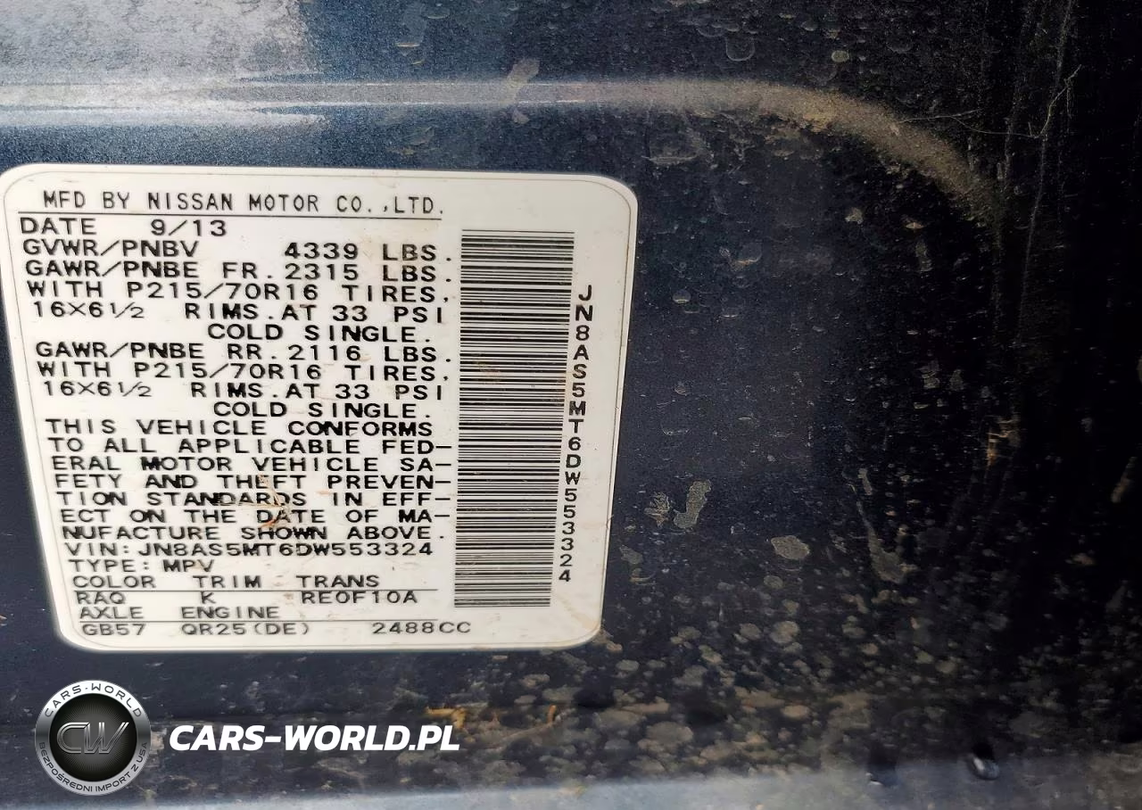 2013 Nissan Rogue S VIN:JN8AS5MT6DW553324 - 12