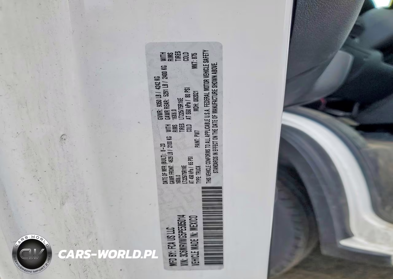 2023 Ram Promaster 3500 Utility - Service Van VIN:3C6MRVWG5PE585014 - 13