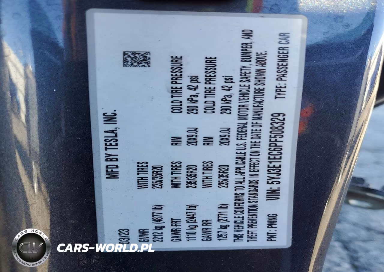 2023 Tesla Model 3 VIN:5YJ3E1EC6PF508329 - 12