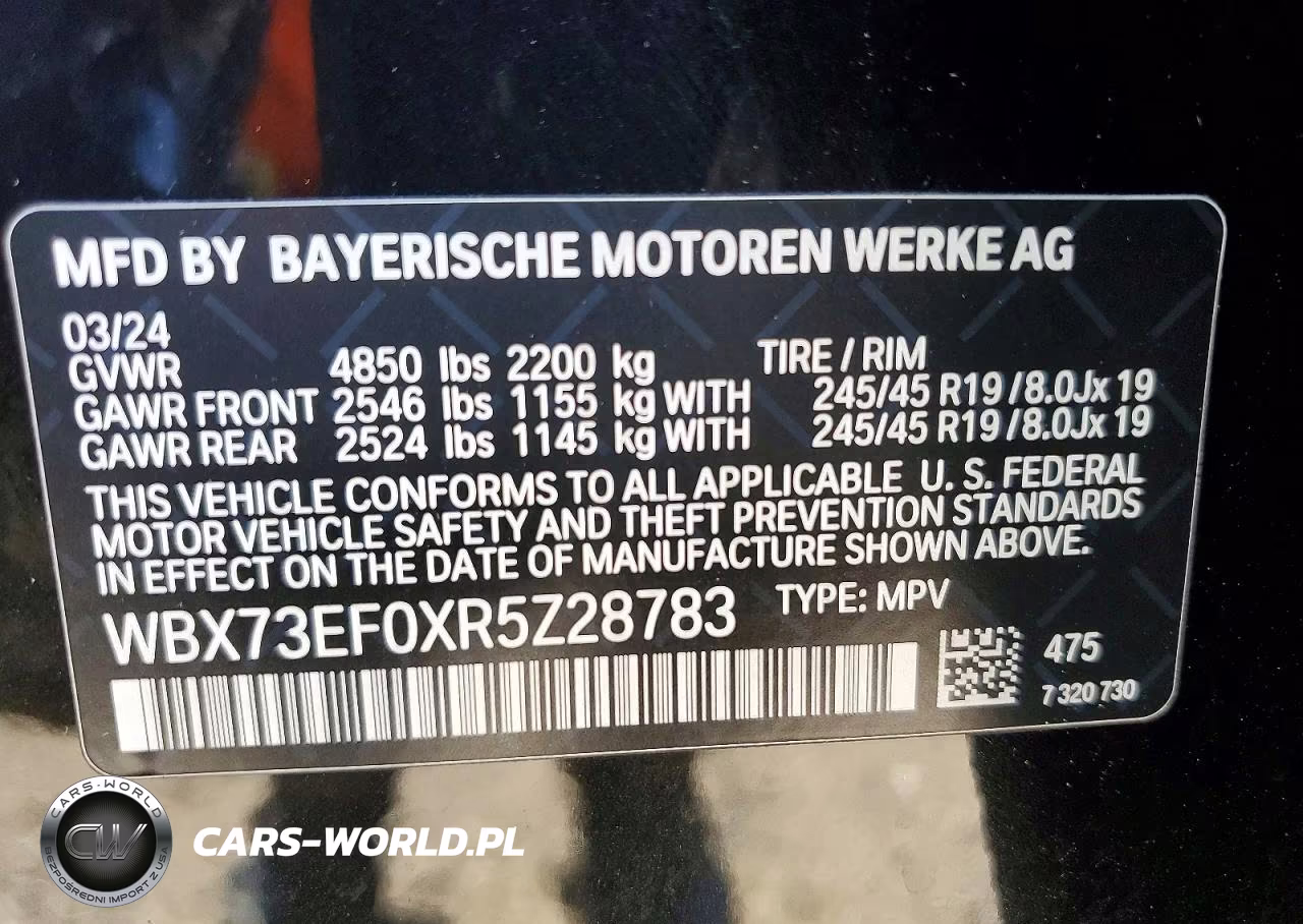 2024 BMW X1 xDrive28I VIN:WBX73EF0XR5Z28783 - 12