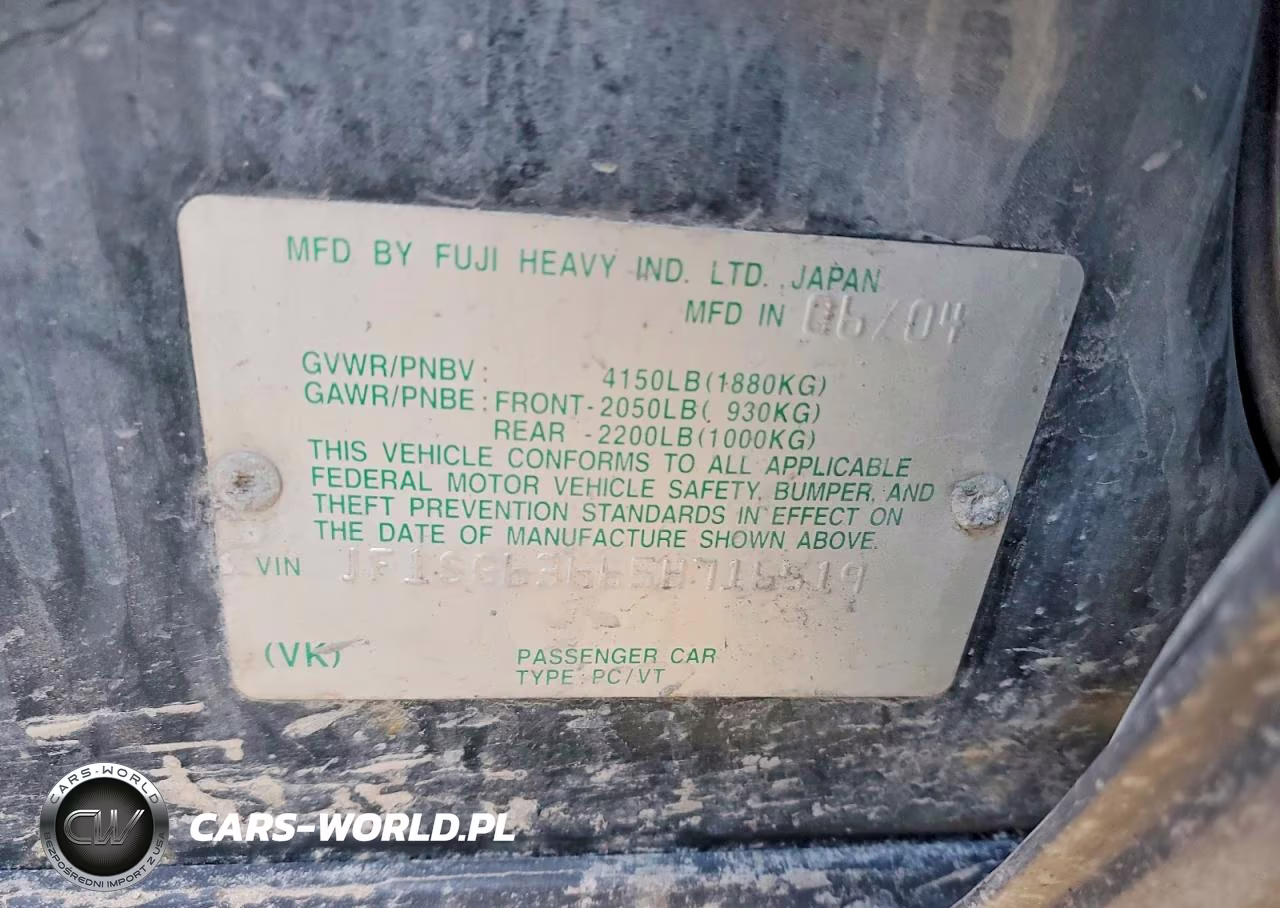 2005 Subaru Forester 2.5X VIN:JF1SG63665H716519 - 13