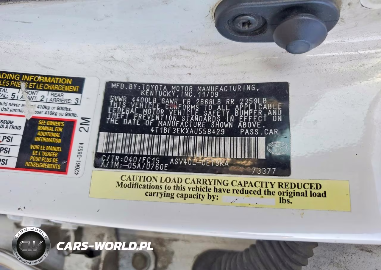 2010 Toyota Camry Se VIN:4T1BF3EKXAU558429 - 12