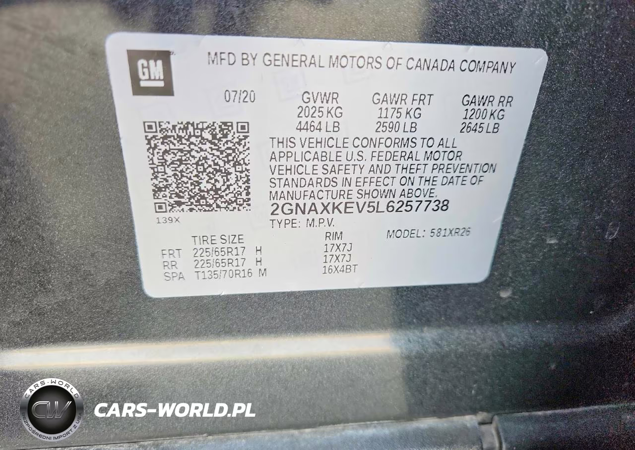 2020 Chevrolet Equinox Lt VIN:2GNAXKEV5L6257738 - 13