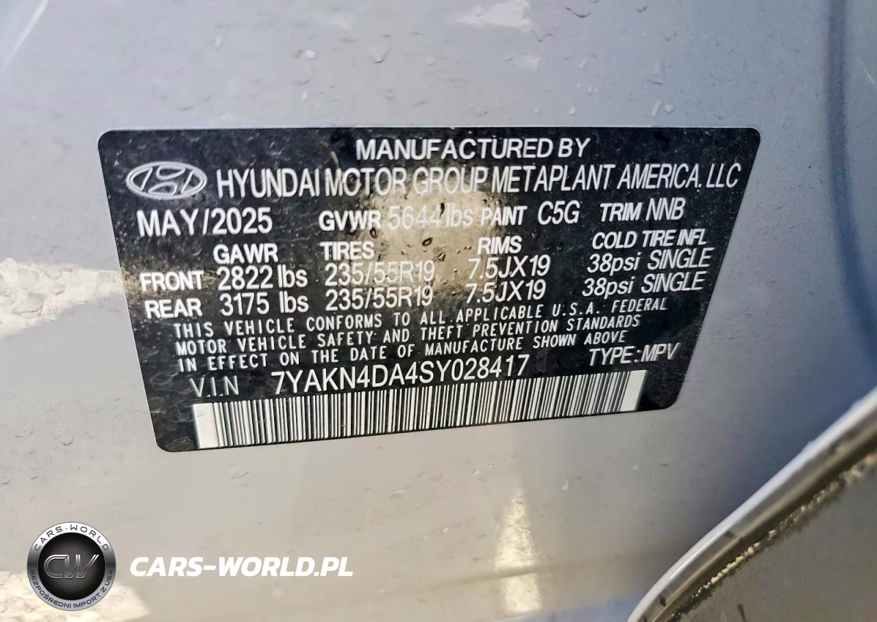 2025 Hyundai Ioniq 5 Sel VIN:7YAKN4DA4SY028417 - 14