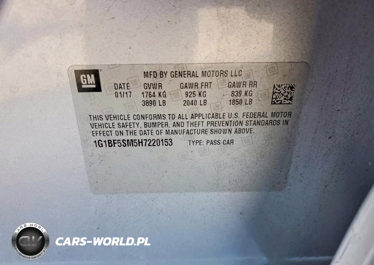 2017 Chevrolet Cruze Premier VIN:1G1BF5SM5H7220153 - 12