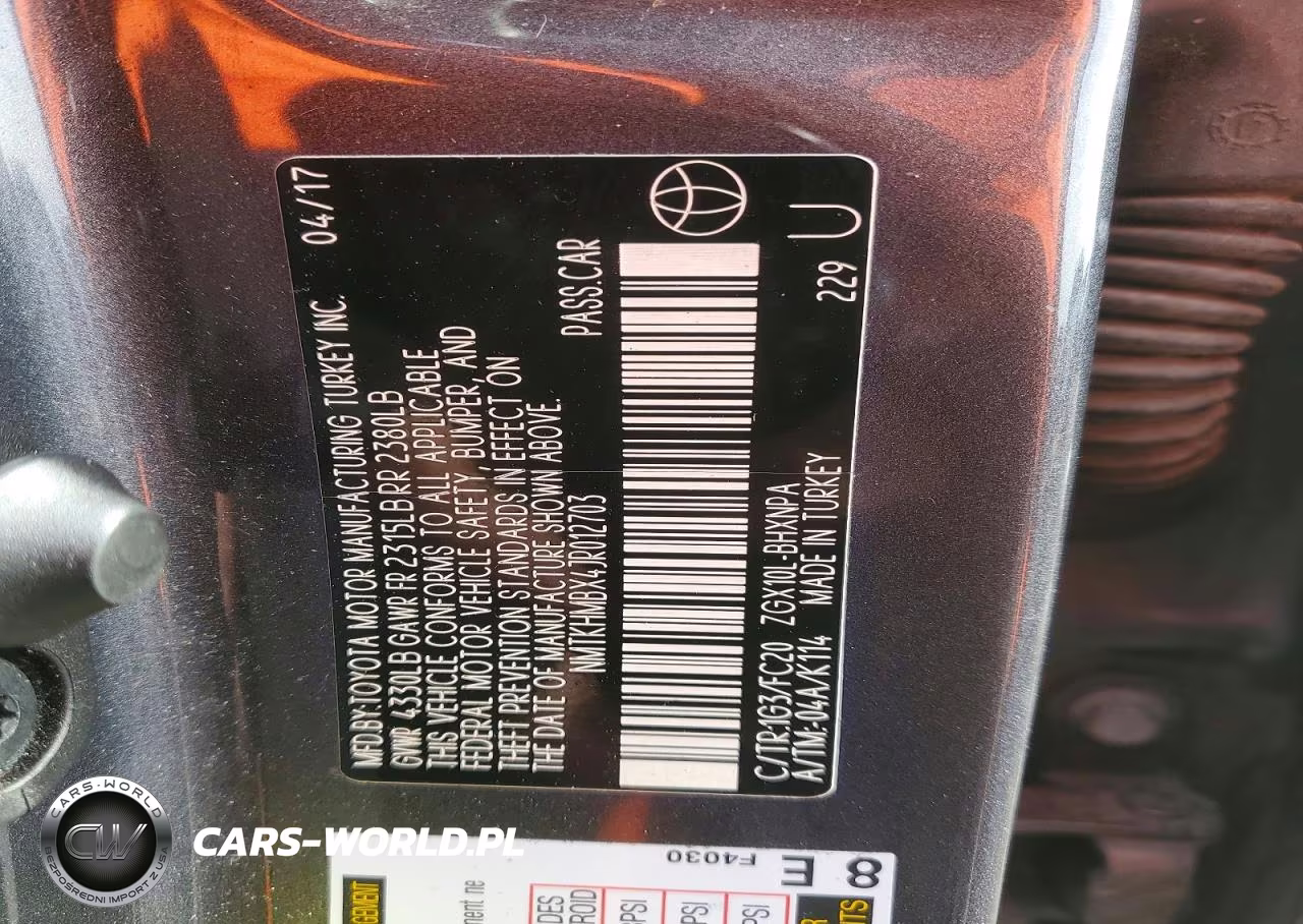 2018 Toyota C-Hr Xle VIN:NMTKHMBX4JR012703 - 14