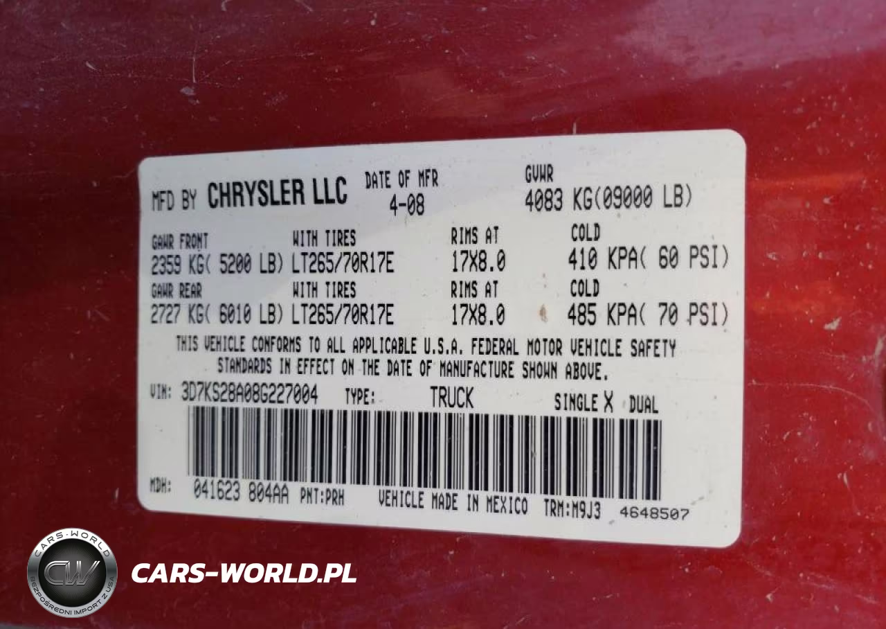 2008 Dodge Ram 2500 St VIN:3D7KS28A08G227004 - 12