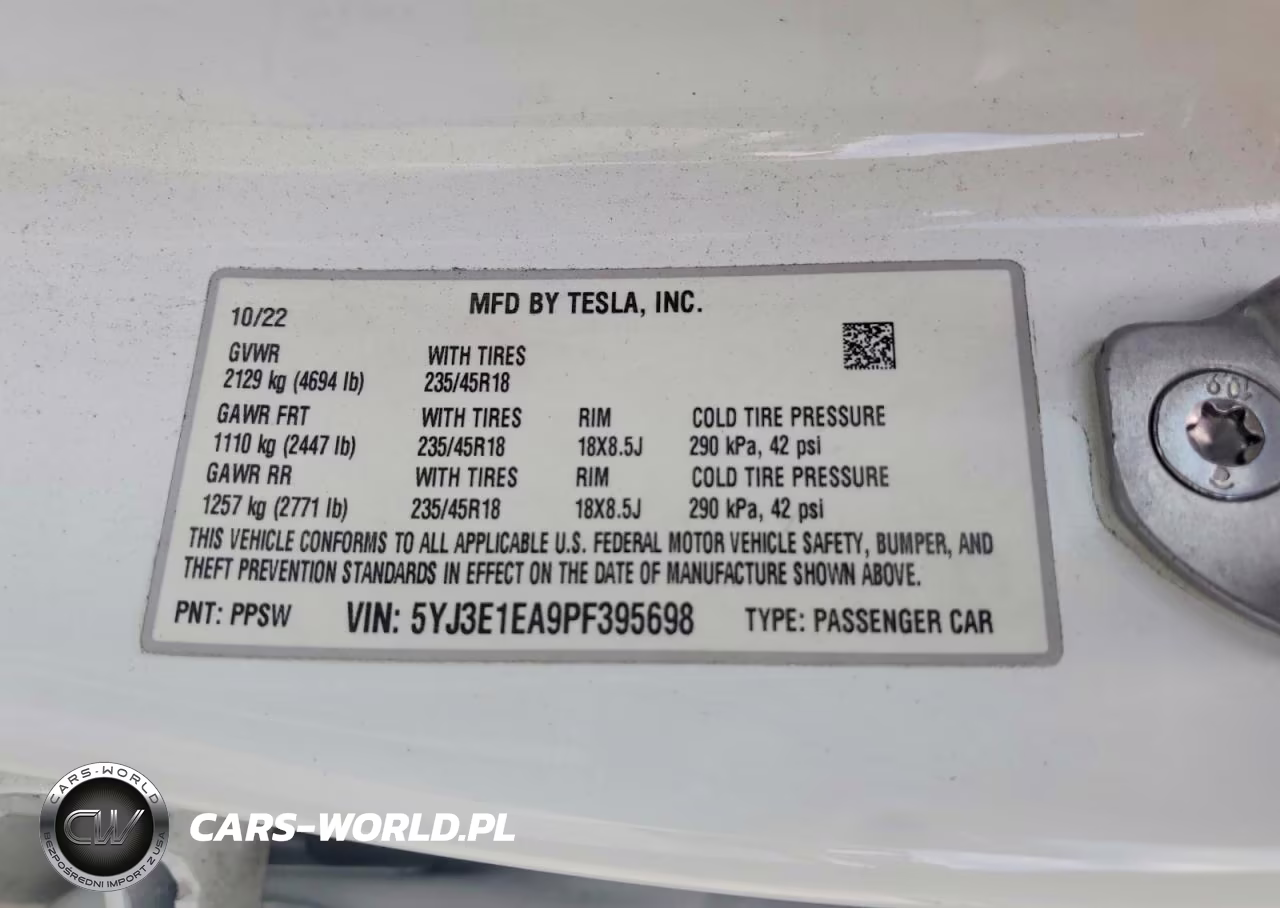 2023 Tesla Model 3 VIN:5YJ3E1EA9PF395698 - 12