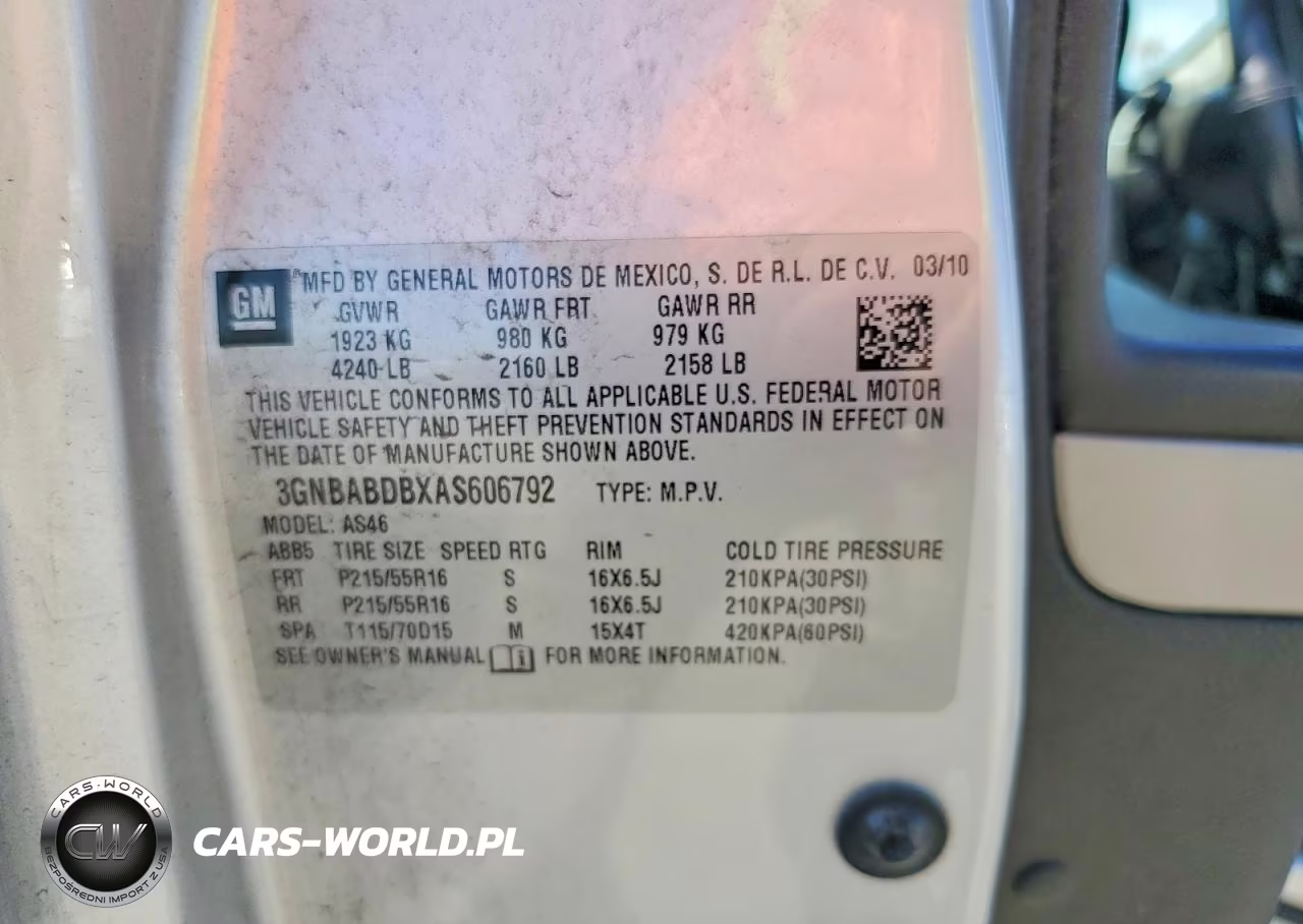 2010 Chevrolet Hhr Lt VIN:3GNBABDBXAS606792 - 12