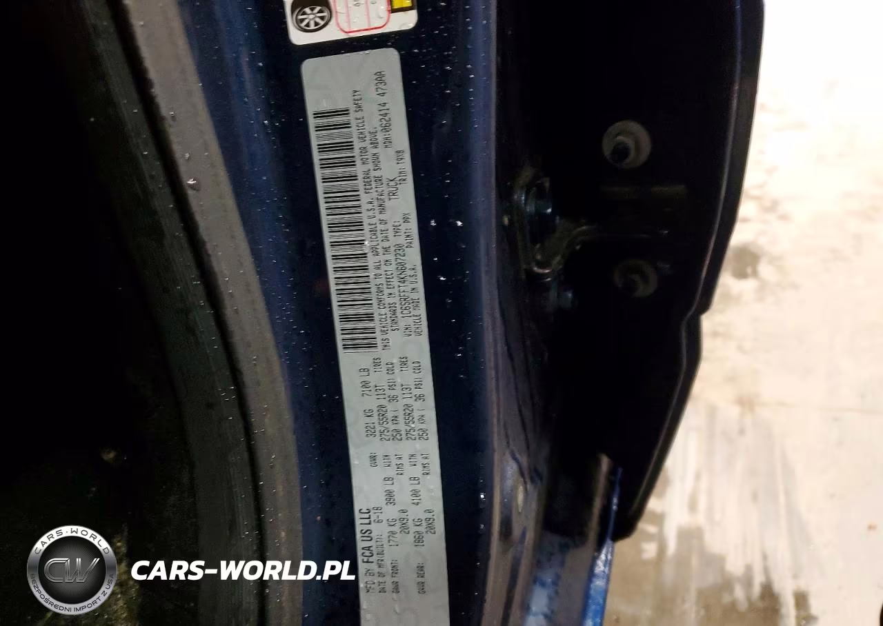 2019 Ram 1500 VIN:1C6SRFFT4KN607230 - 12