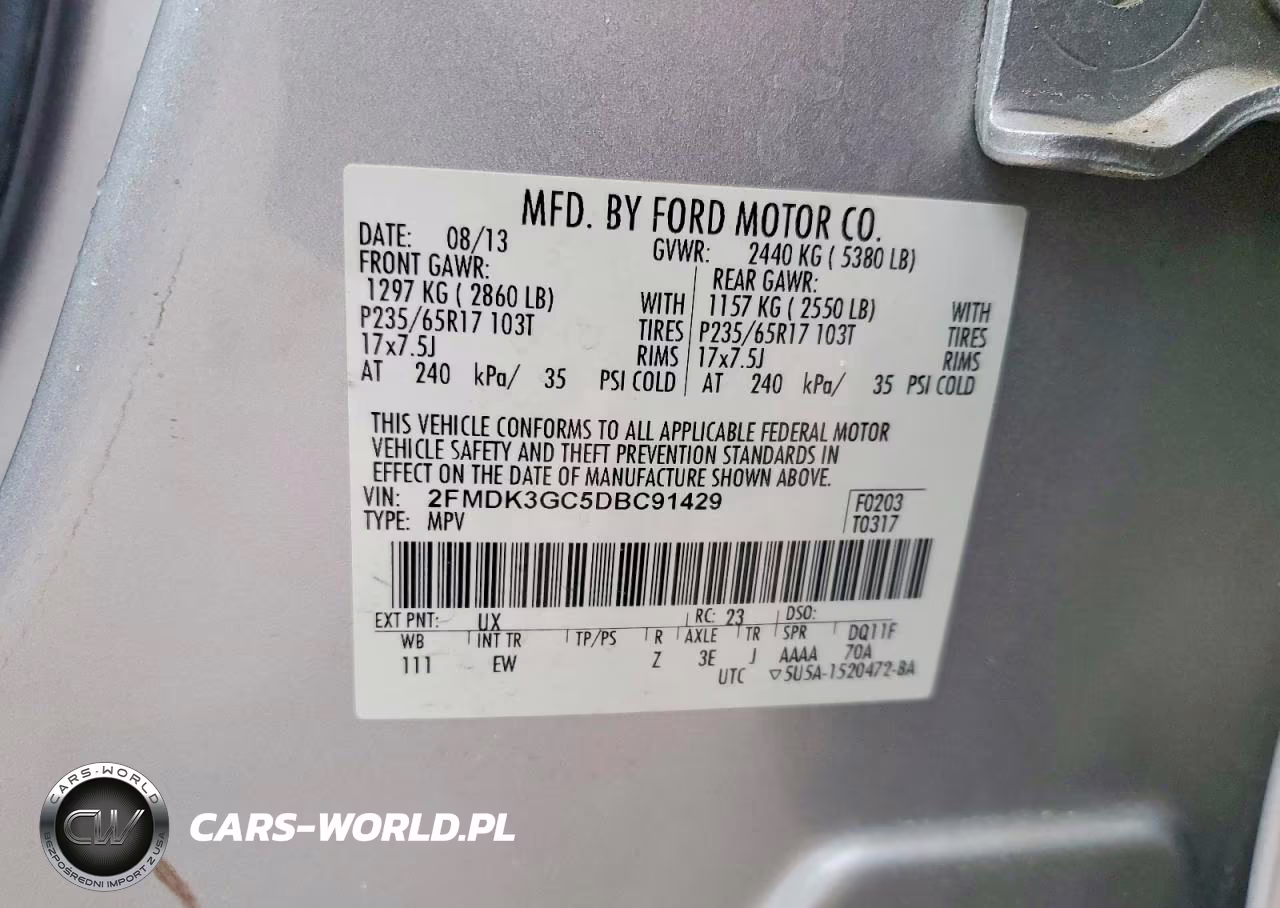 2013 Ford Edge Se VIN:2FMDK3GC5DBC91429 - 13