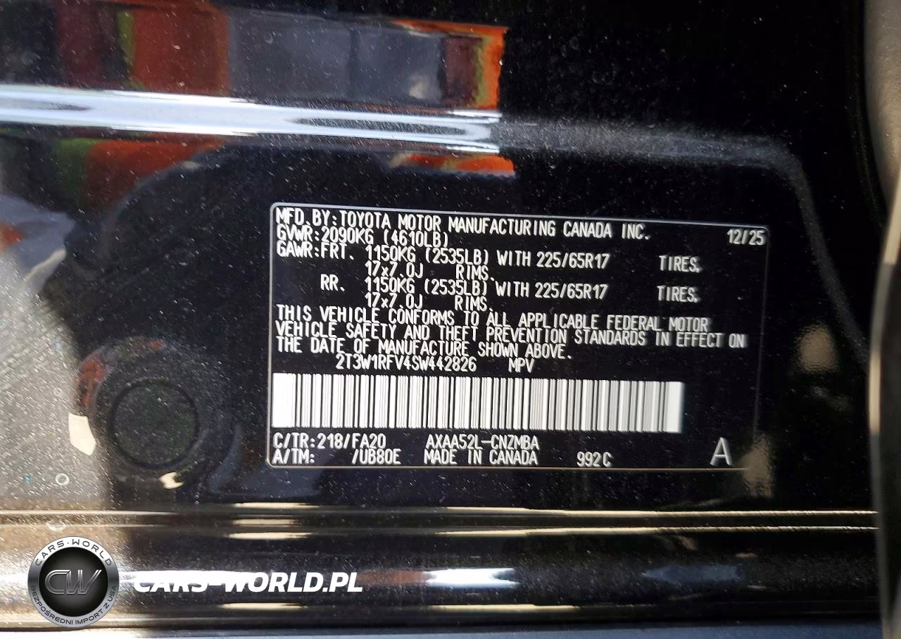 2025 Toyota Rav4 Xle VIN:2T3W1RFV4SW442826 - 13