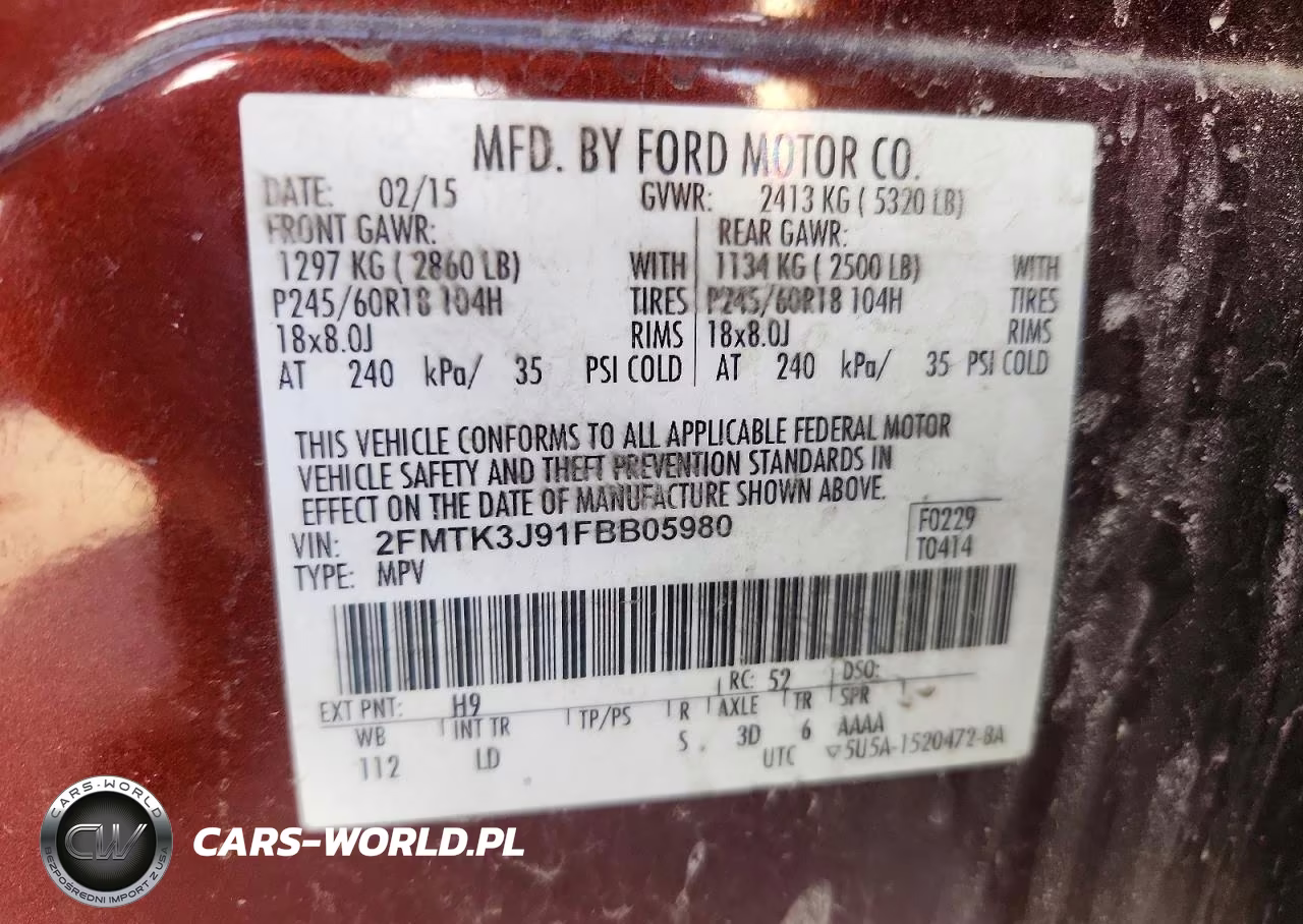 2015 Ford Edge Sel VIN:2FMTK3J91FBB05980 - 13
