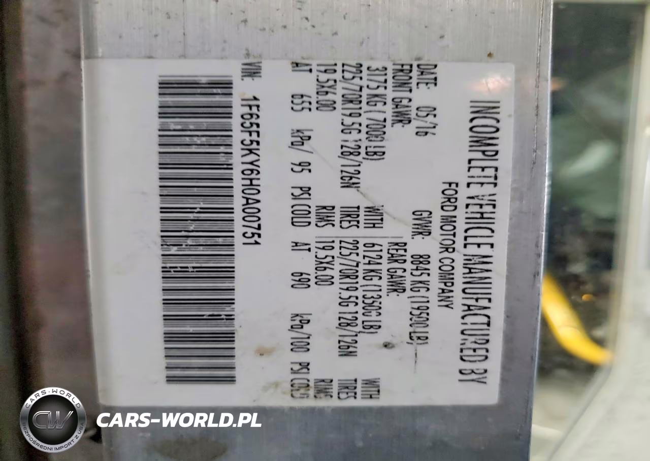 2017 Ford F59 Delivery Truck VIN:1F65F5KY6H0A00751 - 13