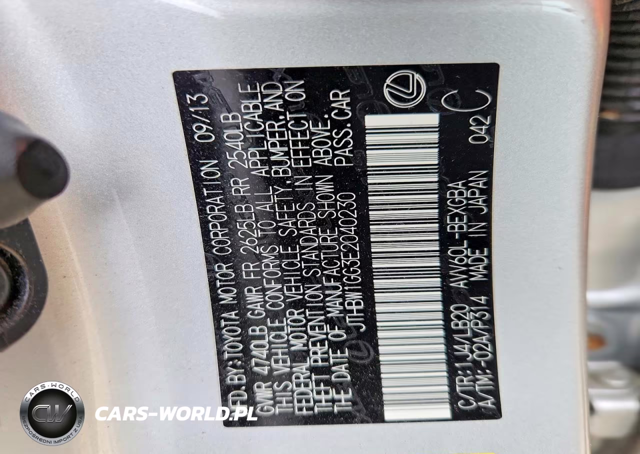 2014 Lexus Es 300H Base VIN:JTHBW1GG3E2040230 - 12