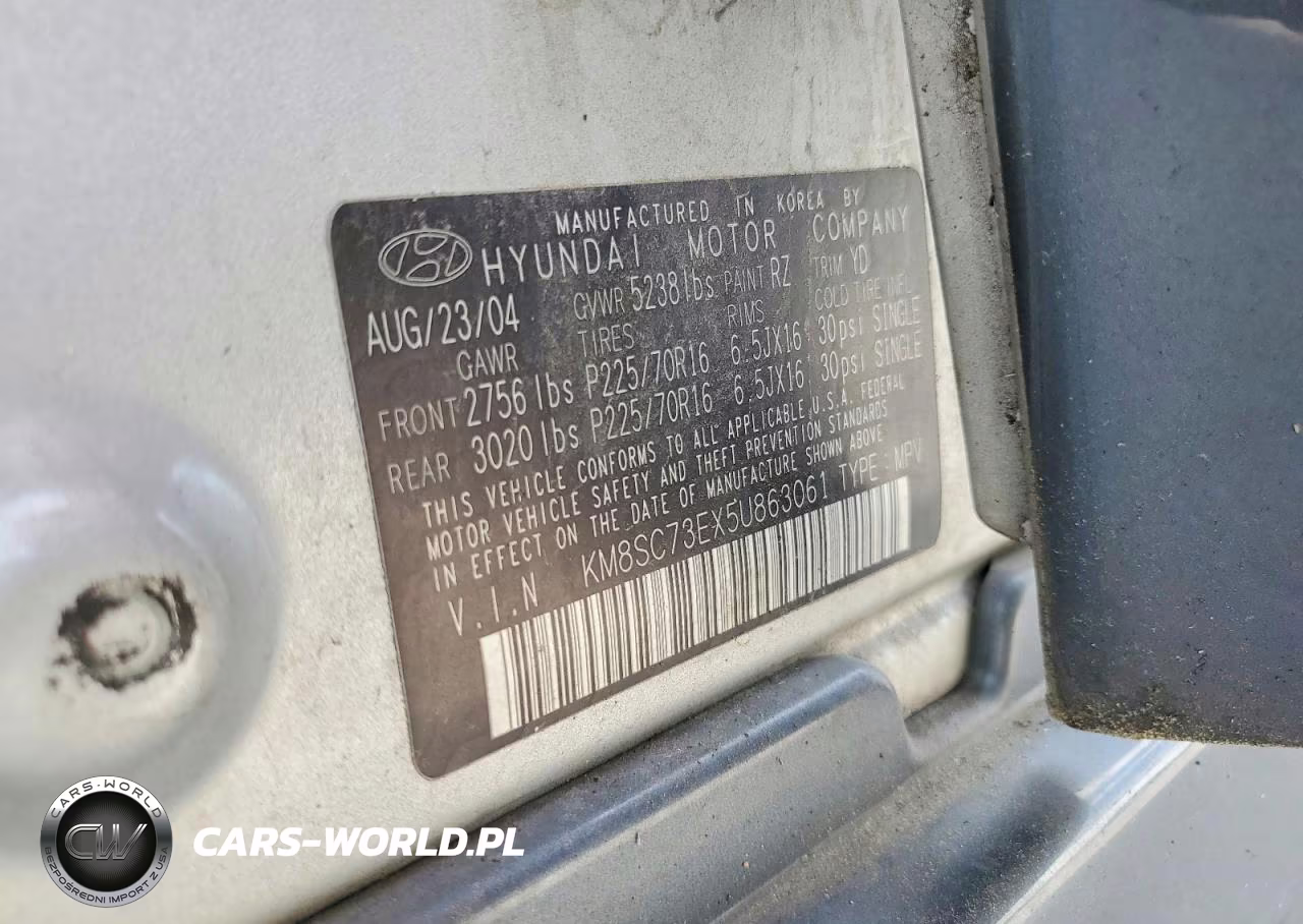2005 Hyundai Santa Fe VIN:KM8SC73EX5U863061 - 13
