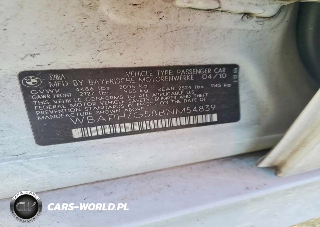 2011 BMW 328 I VIN:WBAPH7G58BNM54839 - 12