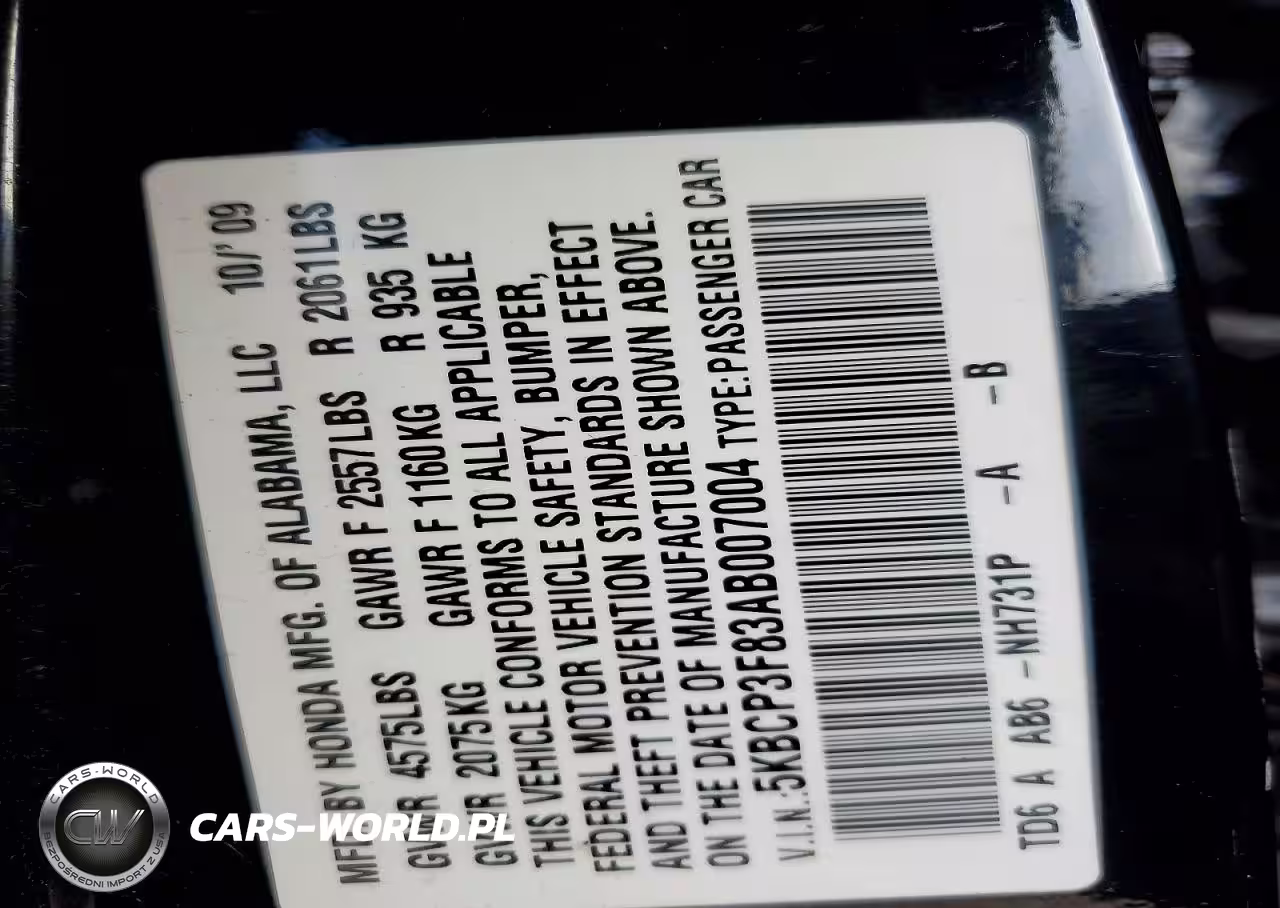 2010 Honda Accord Exl VIN:5KBCP3F83AB007004 - 12