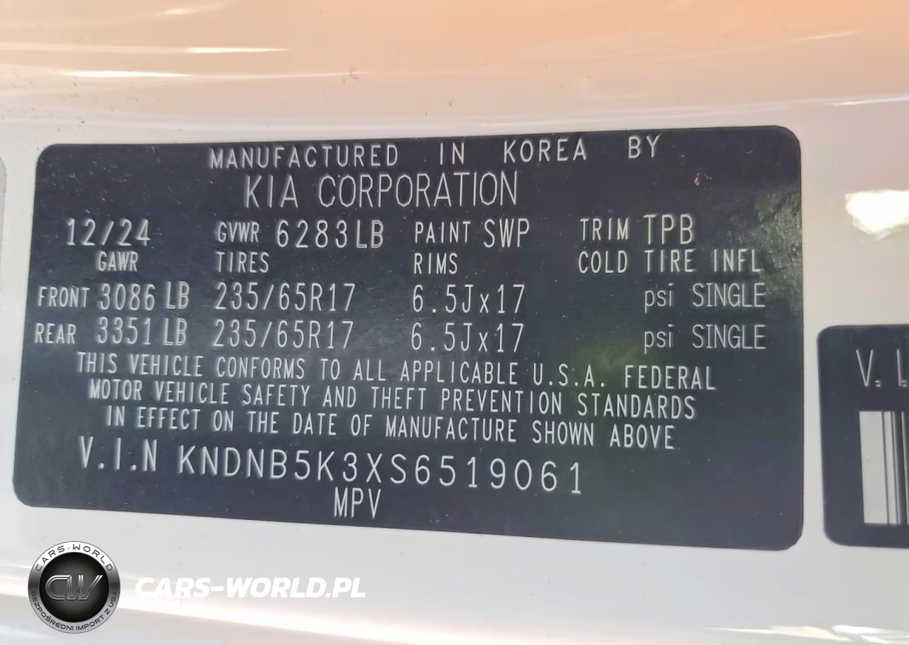 2025 Kia Carnival Lxs VIN:KNDNB5K3XS6519061 - 13