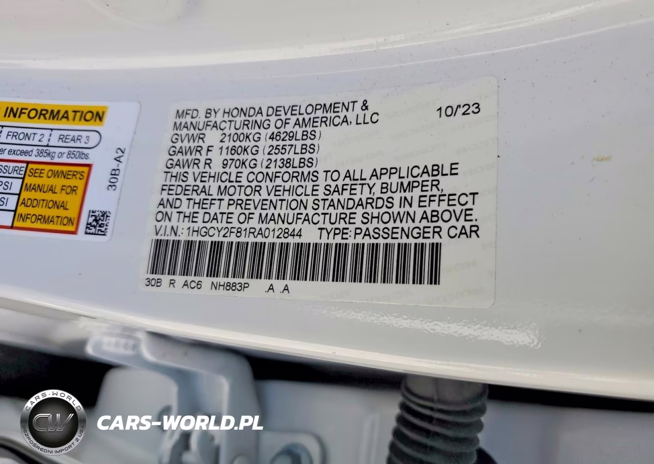 2024 Honda Accord Touring Hybrid VIN:1HGCY2F81RA012844 - 12